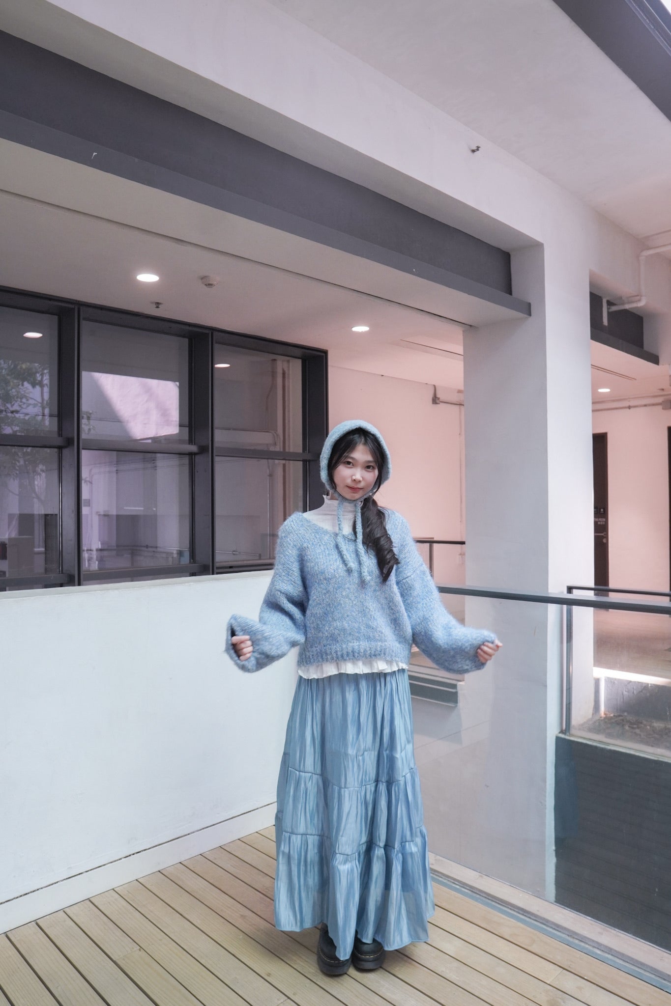 <現貨> 棉花糖BlingBling拼接半身長裙