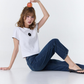 <預訂> 泰國小眾品牌🇹🇭 扇形花邊ruffle領花花小 logo Crop Tee | 五色入
