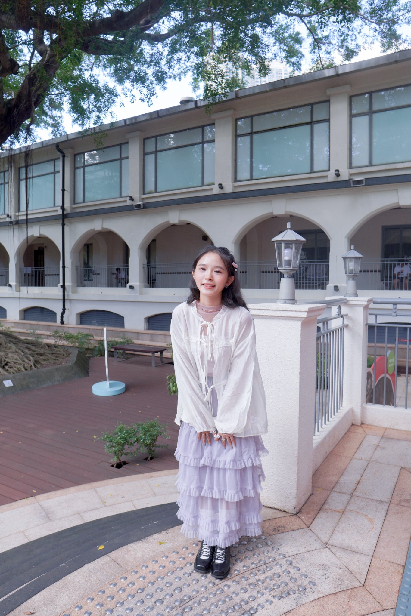 <現貨> 四季也OK！圓點薄紗蕾絲長袖打底內搭｜四色入