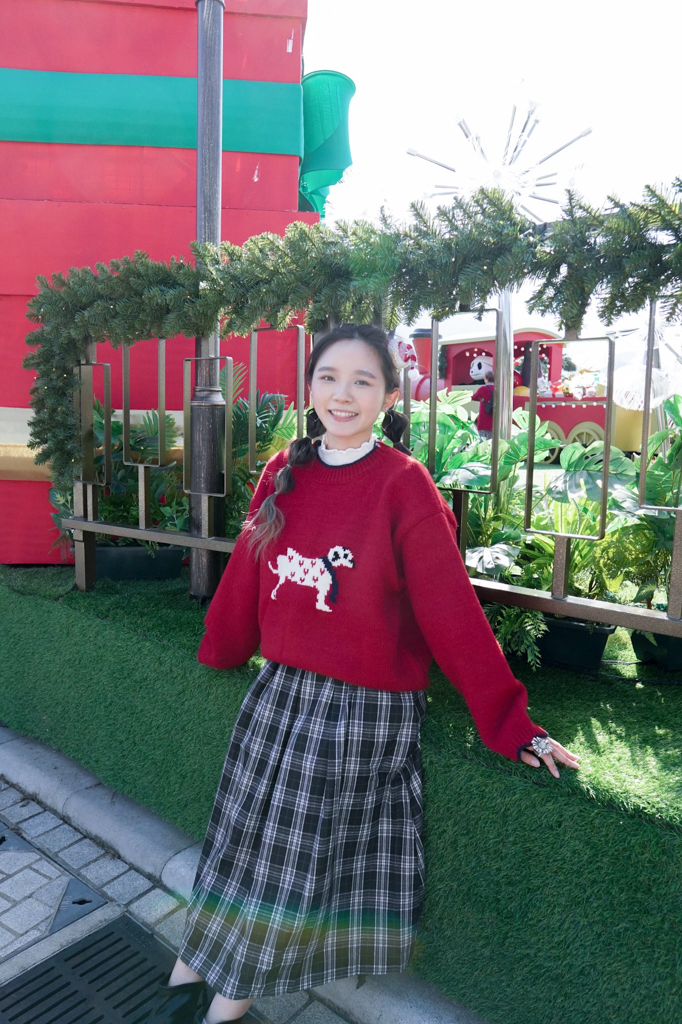 <預訂> 自家製 格紋高腰直筒半身長裙｜兩色入