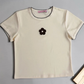 <預訂> 泰國小眾品牌🇹🇭 扇形花邊ruffle領花花小 logo Crop Tee | 五色入