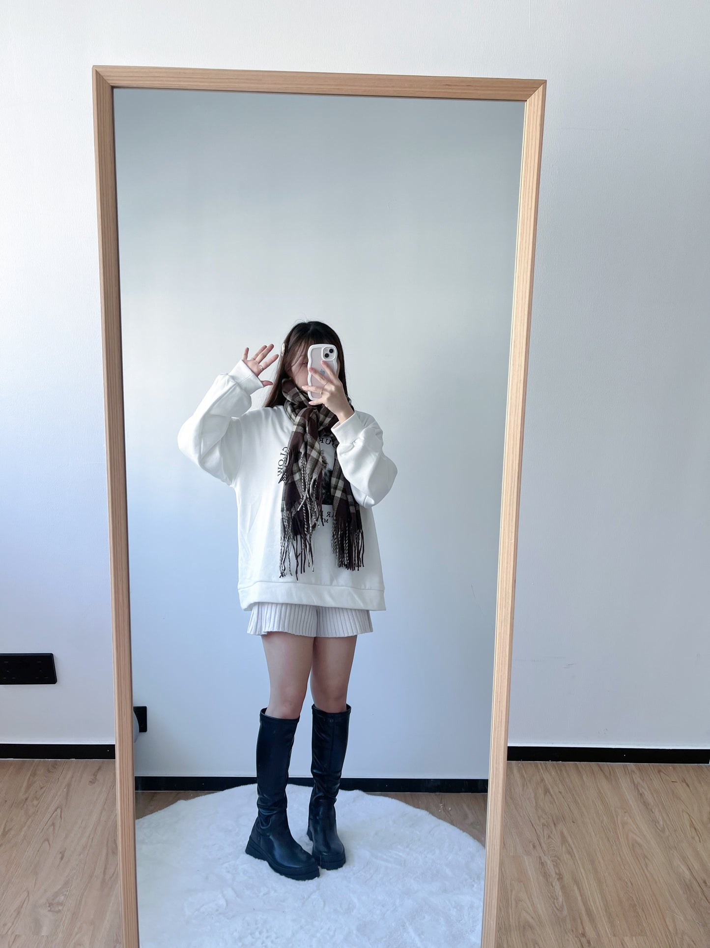 <預訂> 暖笠笠可愛小貓圖案拉絨毛衛衣｜兩色入