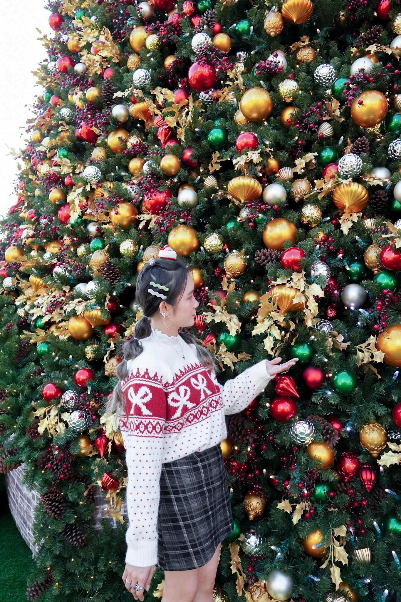 <現貨> 聖誕專屬🎄大蝴碟結長袖針織上衣