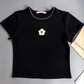 <預訂> 泰國小眾品牌🇹🇭 扇形花邊ruffle領花花小 logo Crop Tee | 五色入
