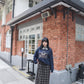 <預訂> 自家製 復古格紋鬆緊高腰保暖半身長裙
