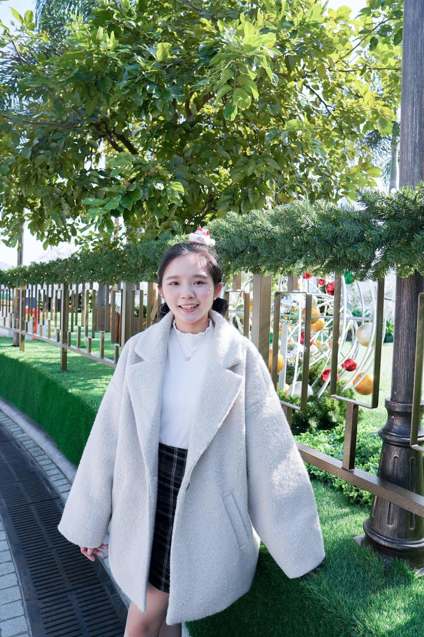 <預訂> 自家製 復古格紋高腰半身短裙