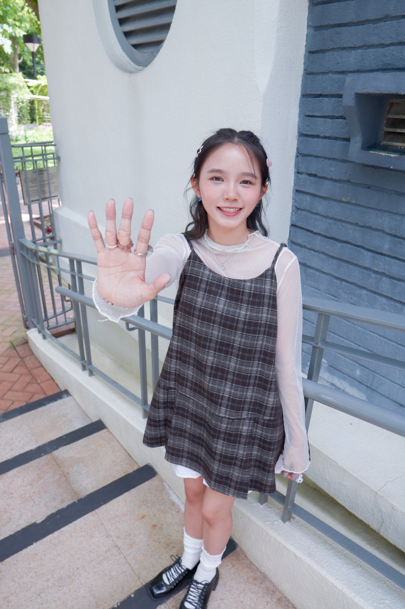 <現貨> 自家製 高腰荷葉邊三層蛋糕短裙