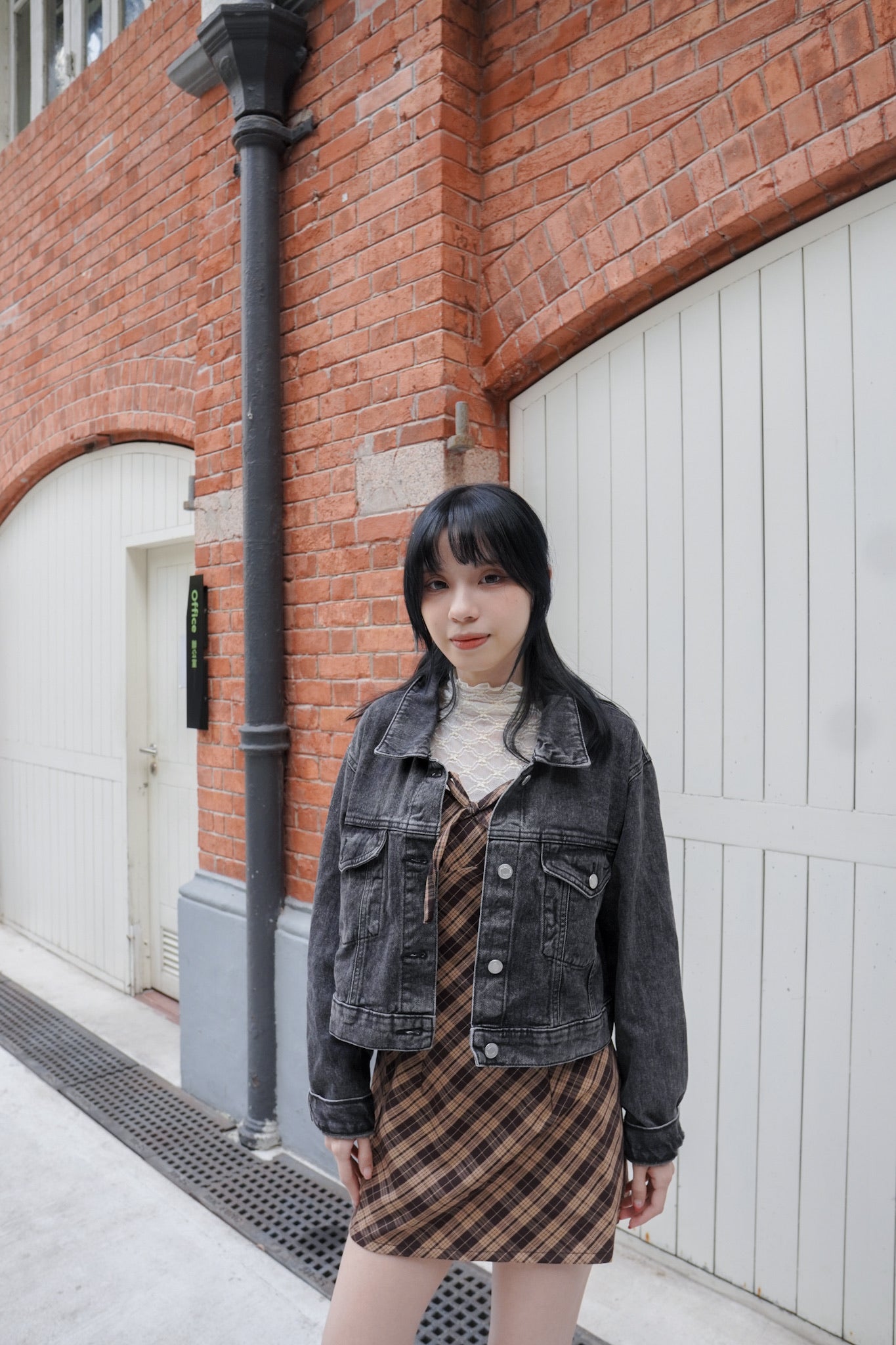 <現貨> 格紋蝴蝶結綁帶吊帶OPs