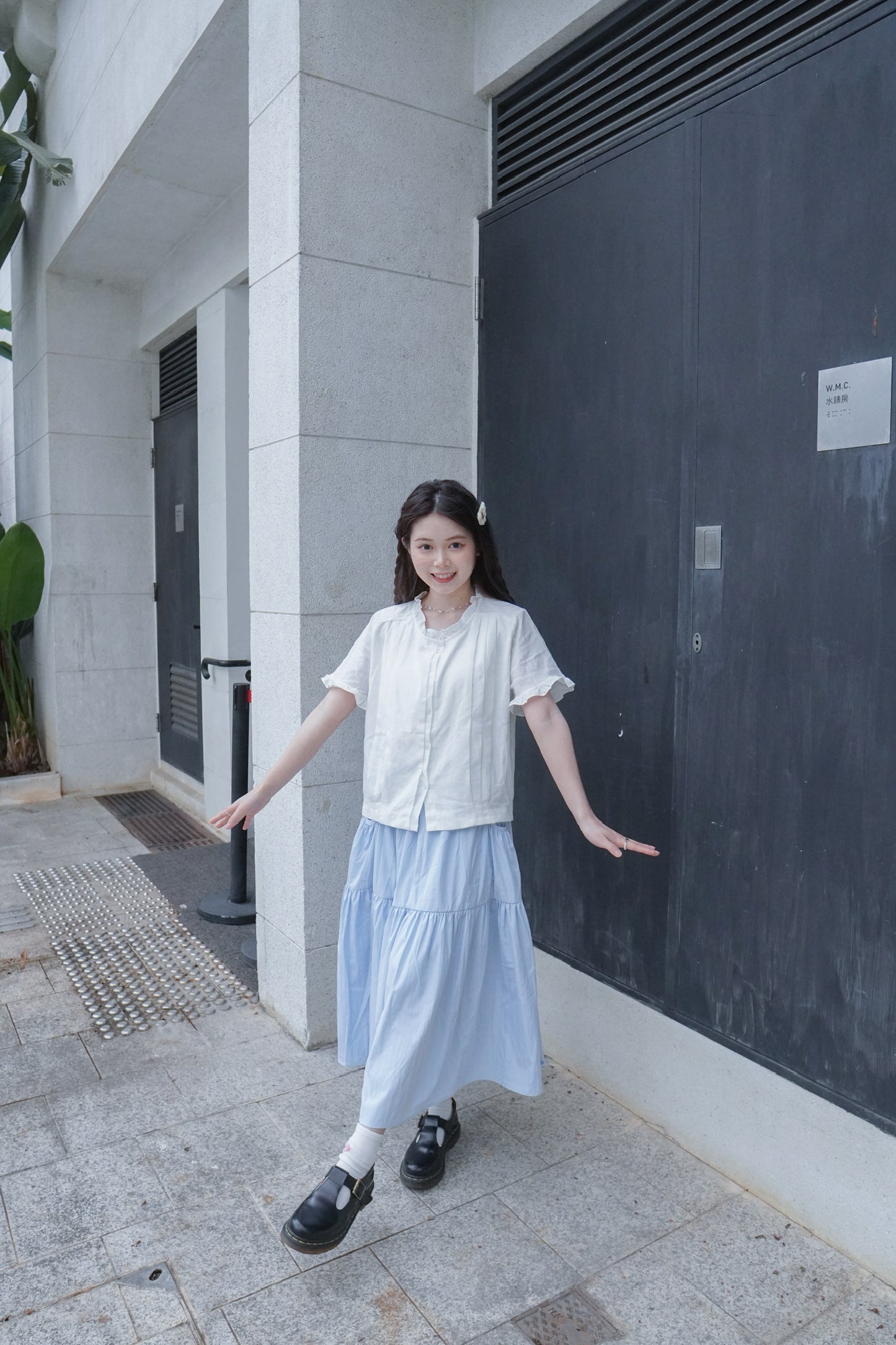 <預訂> 自家製 不易皺! 口袋A字半身長裙｜兩色入