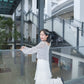 <預訂> 自家製  蕾絲蛋糕ruffle疊層長裙｜兩色入