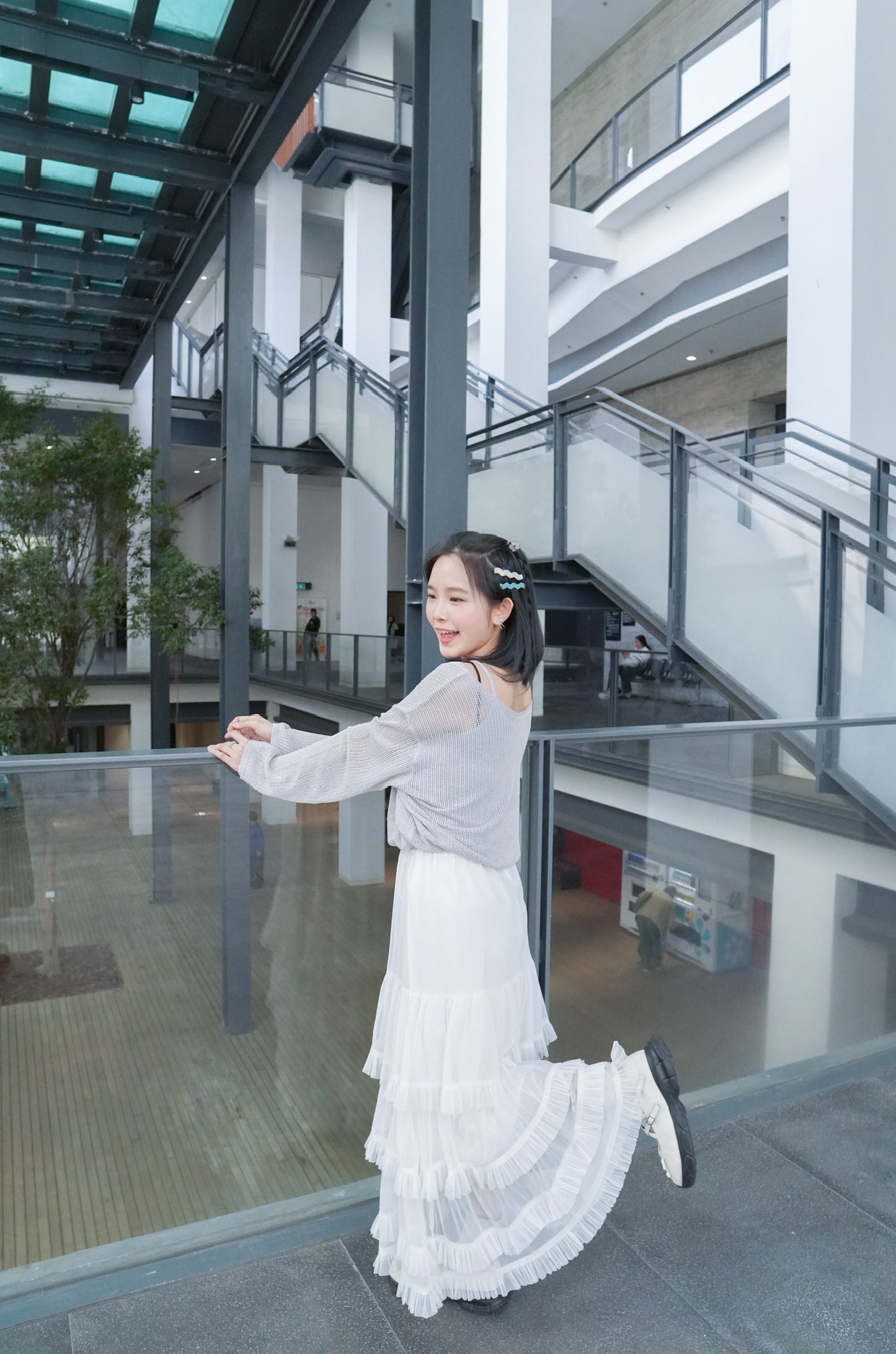 <預訂> 自家製  蕾絲蛋糕ruffle疊層長裙｜兩色入