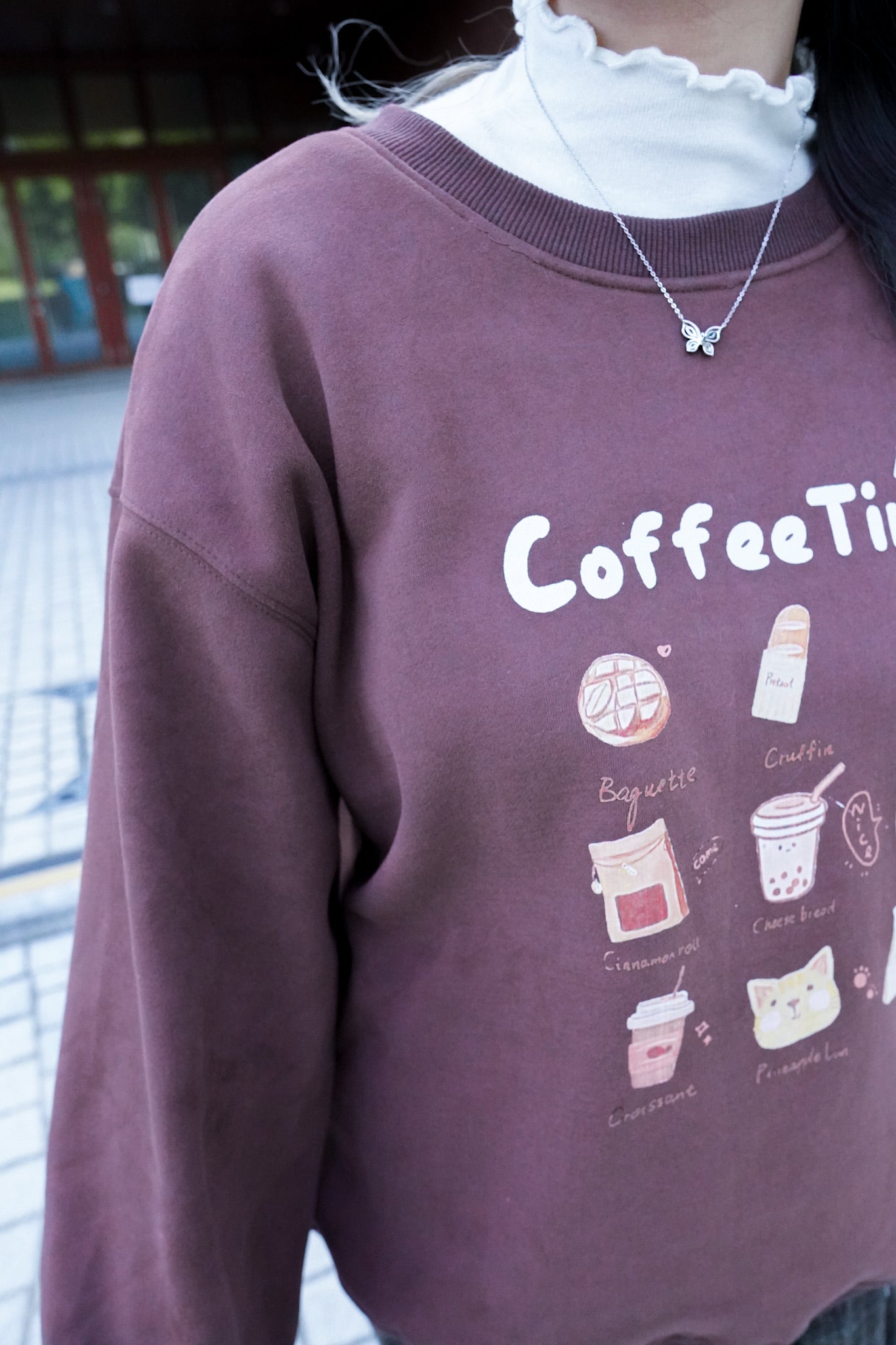 <現貨> 冬日感滿滿！韓系Coffee Shop長袖衛衣｜兩色入