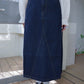 <現貨> 自家製 復古牛仔A字半身長裙