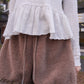 <現貨> 小熊高腰ruffle邊毛絨短褲