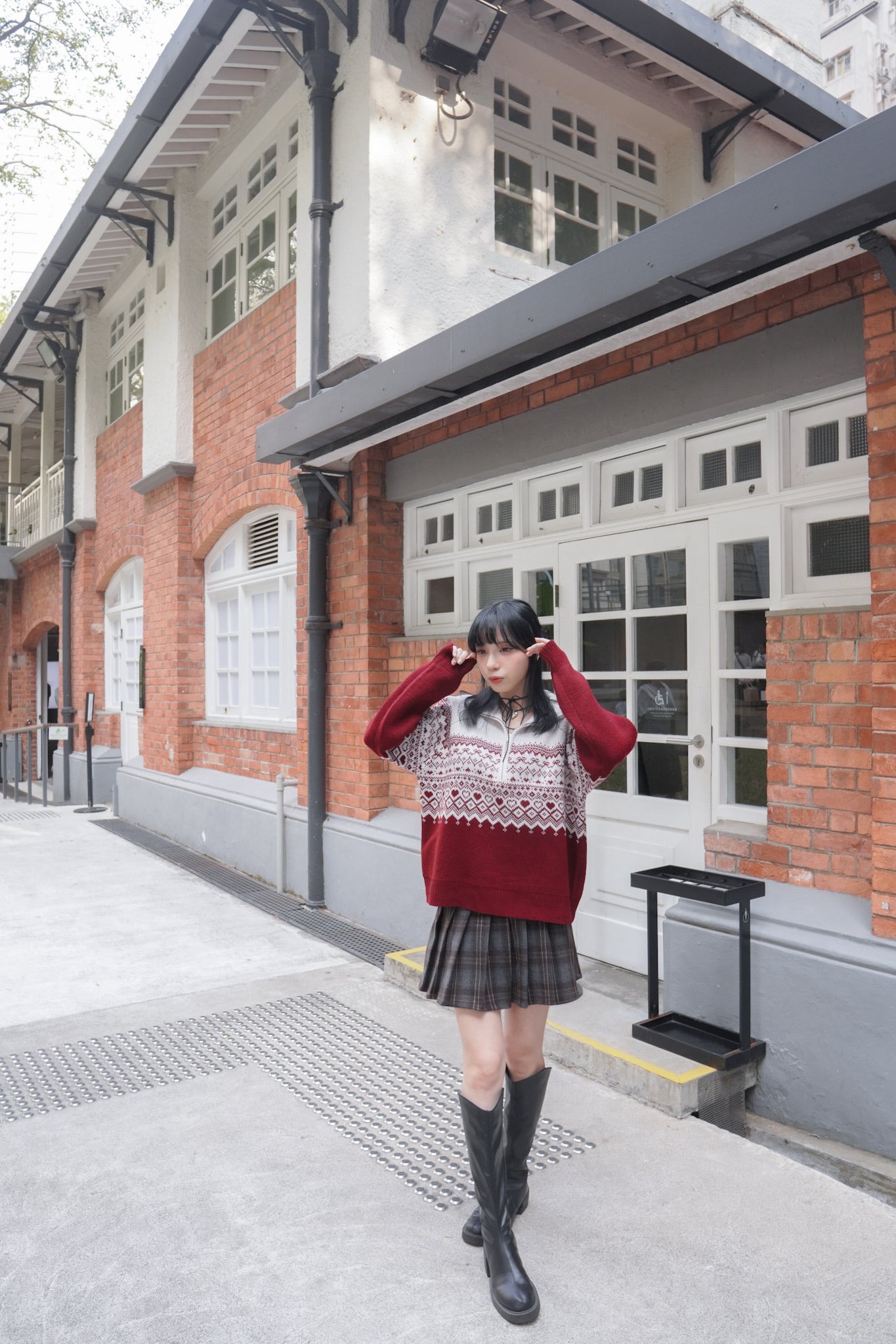 <現貨> 聖誕Party必入🎅🏻🌟北歐風半拉鍊針織長袖上衣