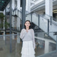 <預訂> 自家製  蕾絲蛋糕ruffle疊層長裙｜兩色入