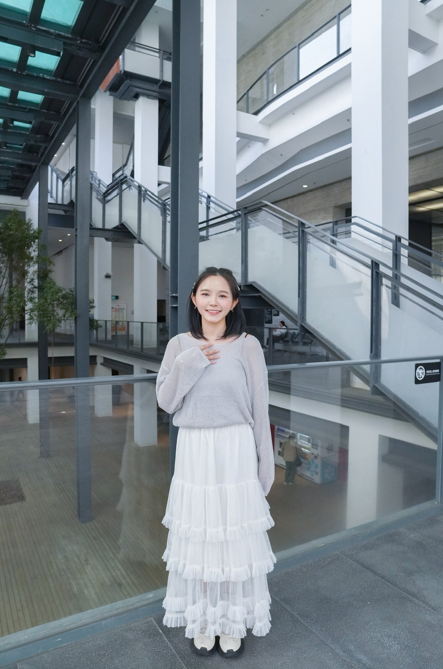 <預訂> 自家製  蕾絲蛋糕ruffle疊層長裙｜兩色入