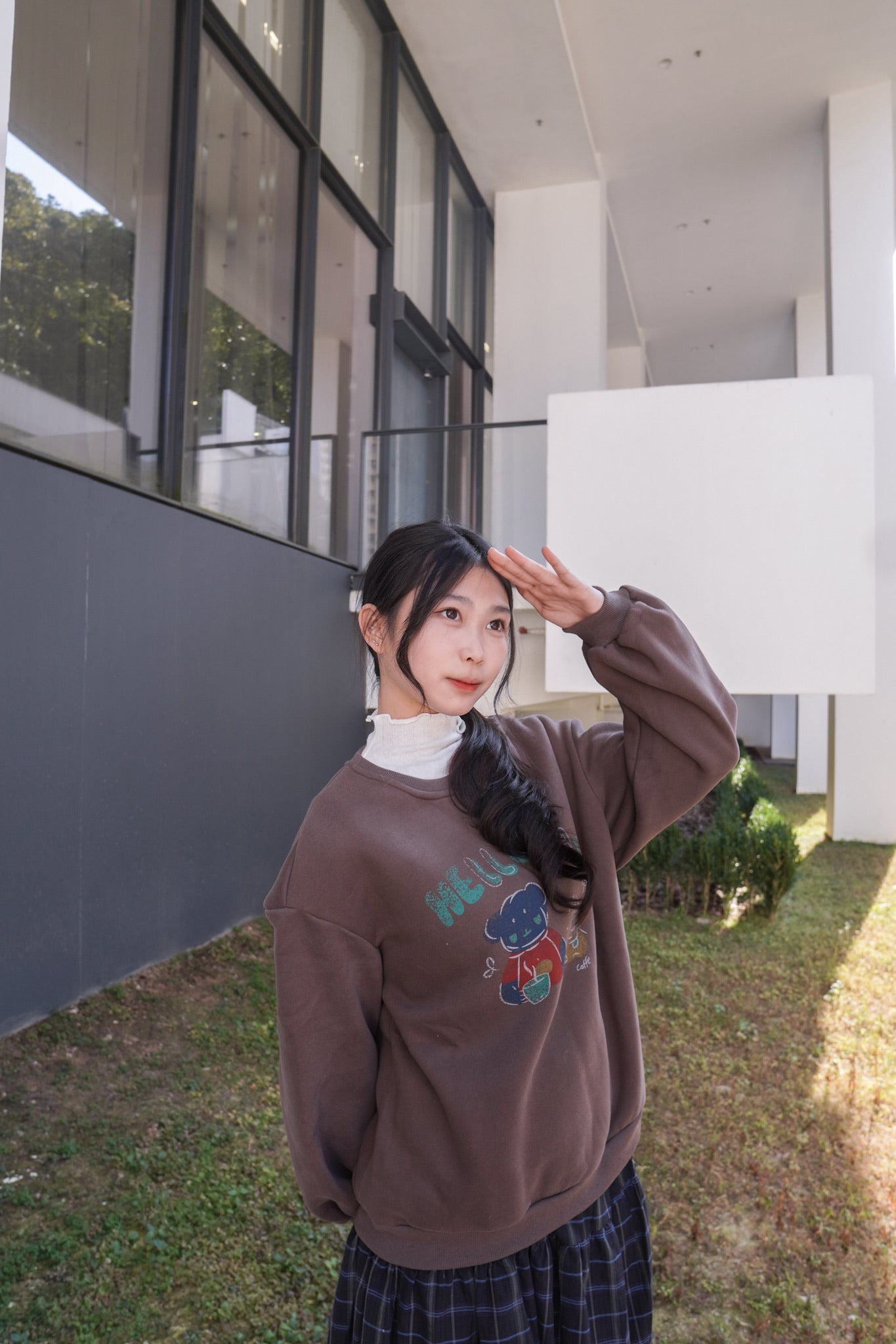 <現貨> 韓系小熊加絨長袖衛衣