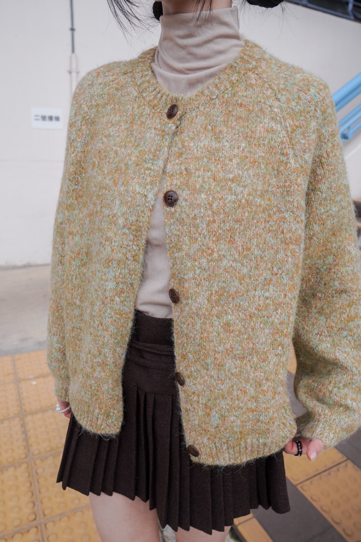 <現貨> 羊毛混紡針織冷外套｜兩色入