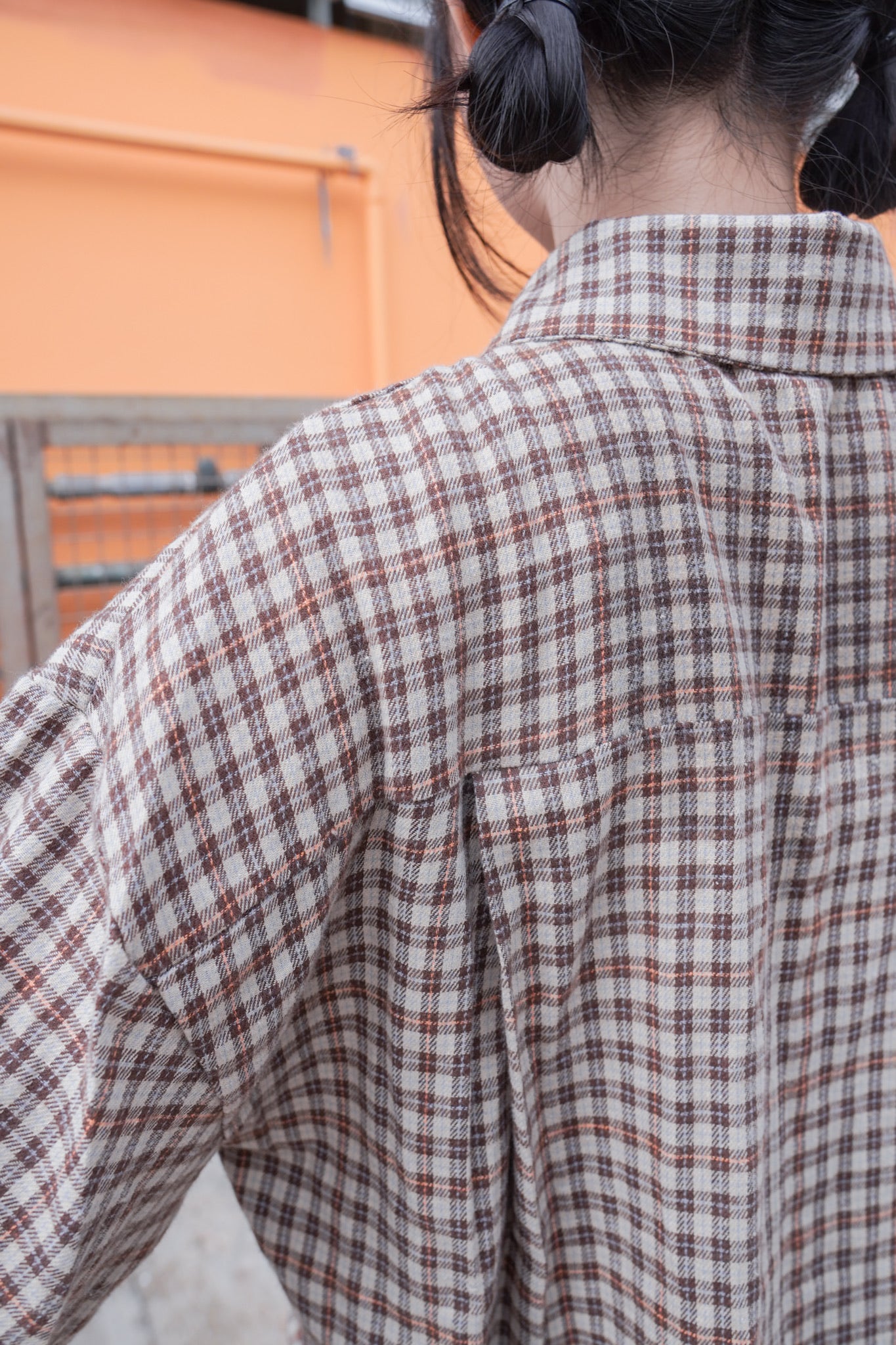 <現貨> 自家製 格仔開胸長袖Polo恤衫上衣｜兩色入