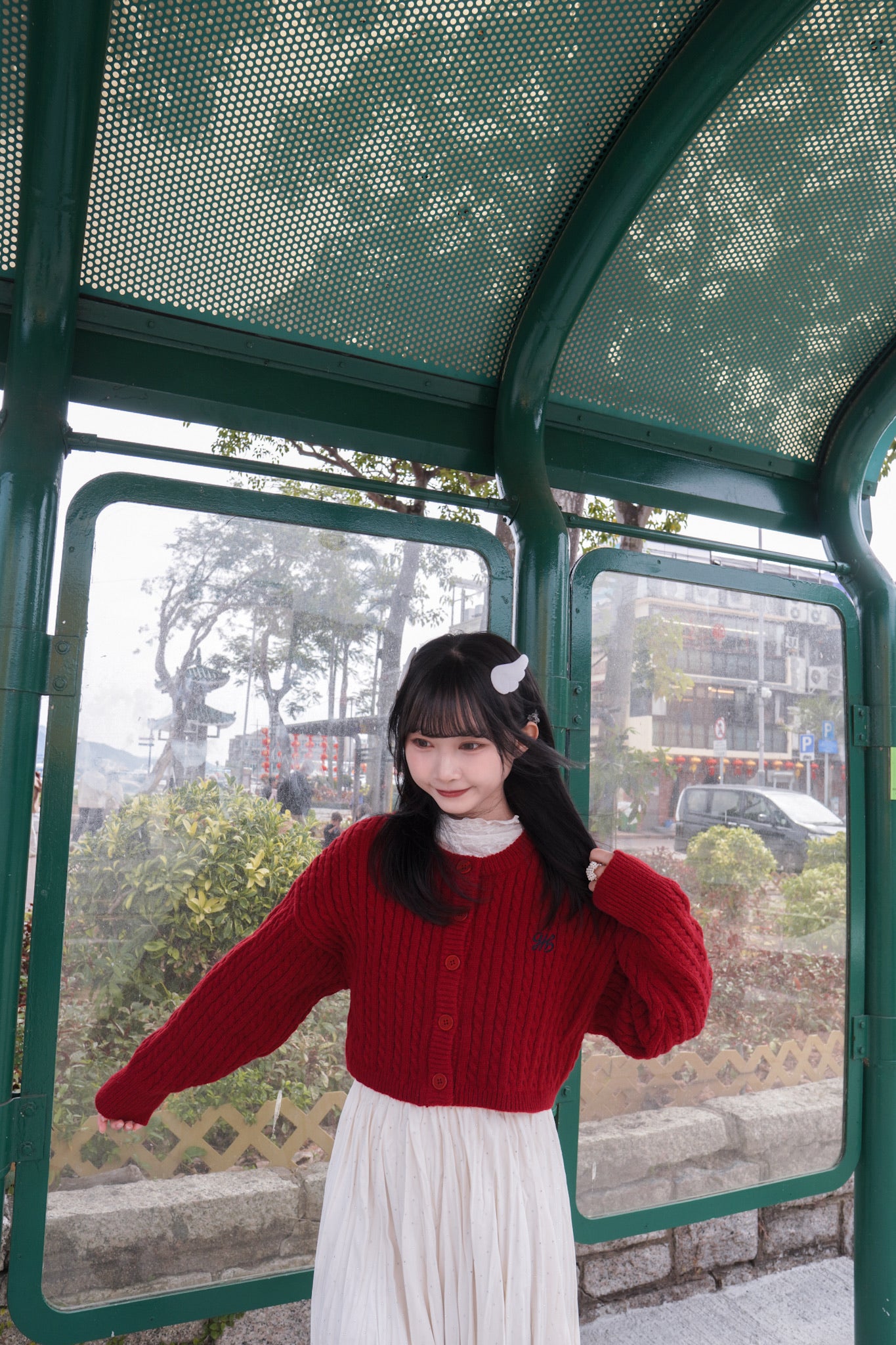 <現貨> 新年限定🧧🍊Logo刺繡絞花針織開胸長袖外套