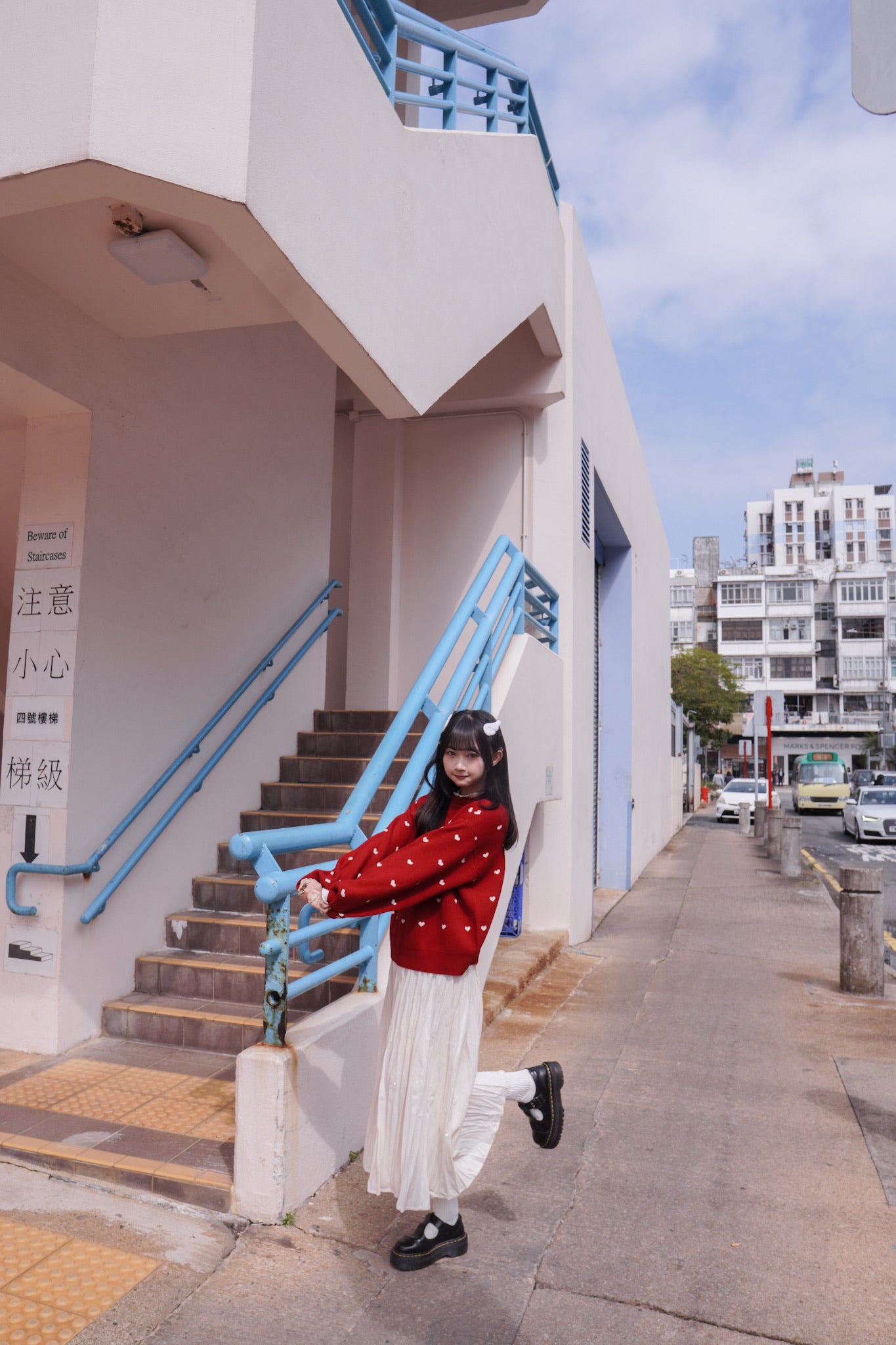 <現貨> 新年限定🧧🍊心型印花提花針織長袖上衣