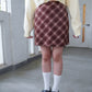<現貨> 自家製 格紋撞色毛呢半身短裙| 兩色入