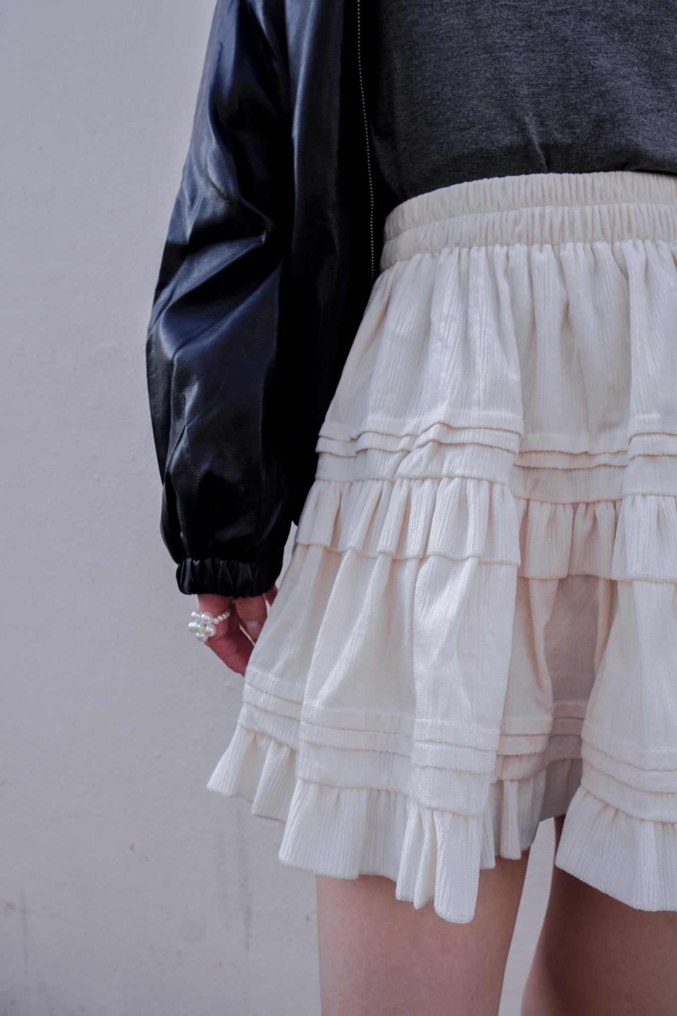 <現貨> 秋冬專屬♡ 絲絨蛋糕短裙 | 兩色入