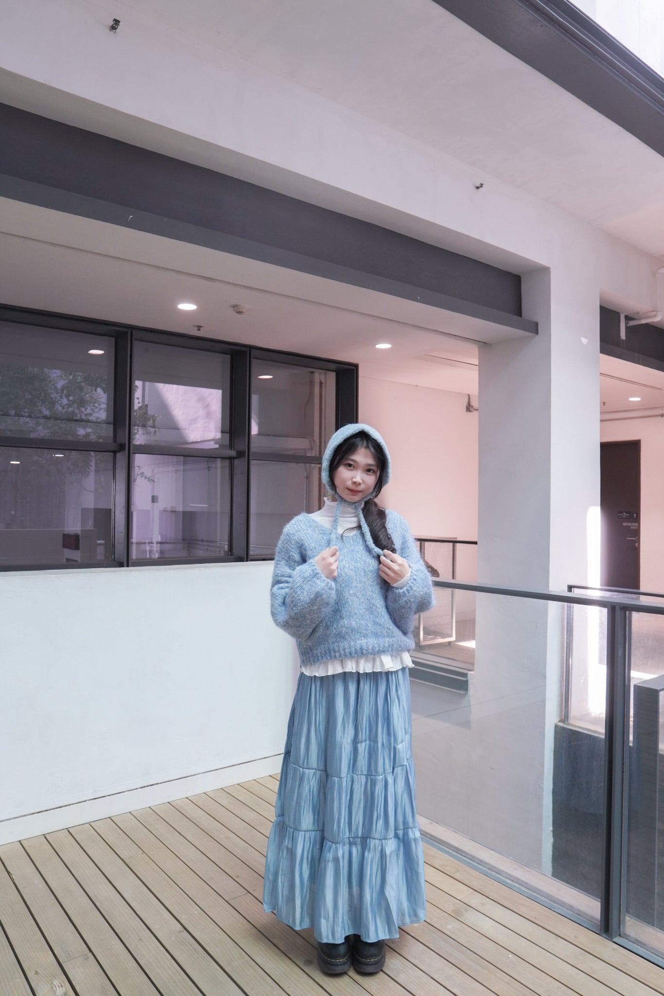 <現貨> 棉花糖BlingBling拼接半身長裙