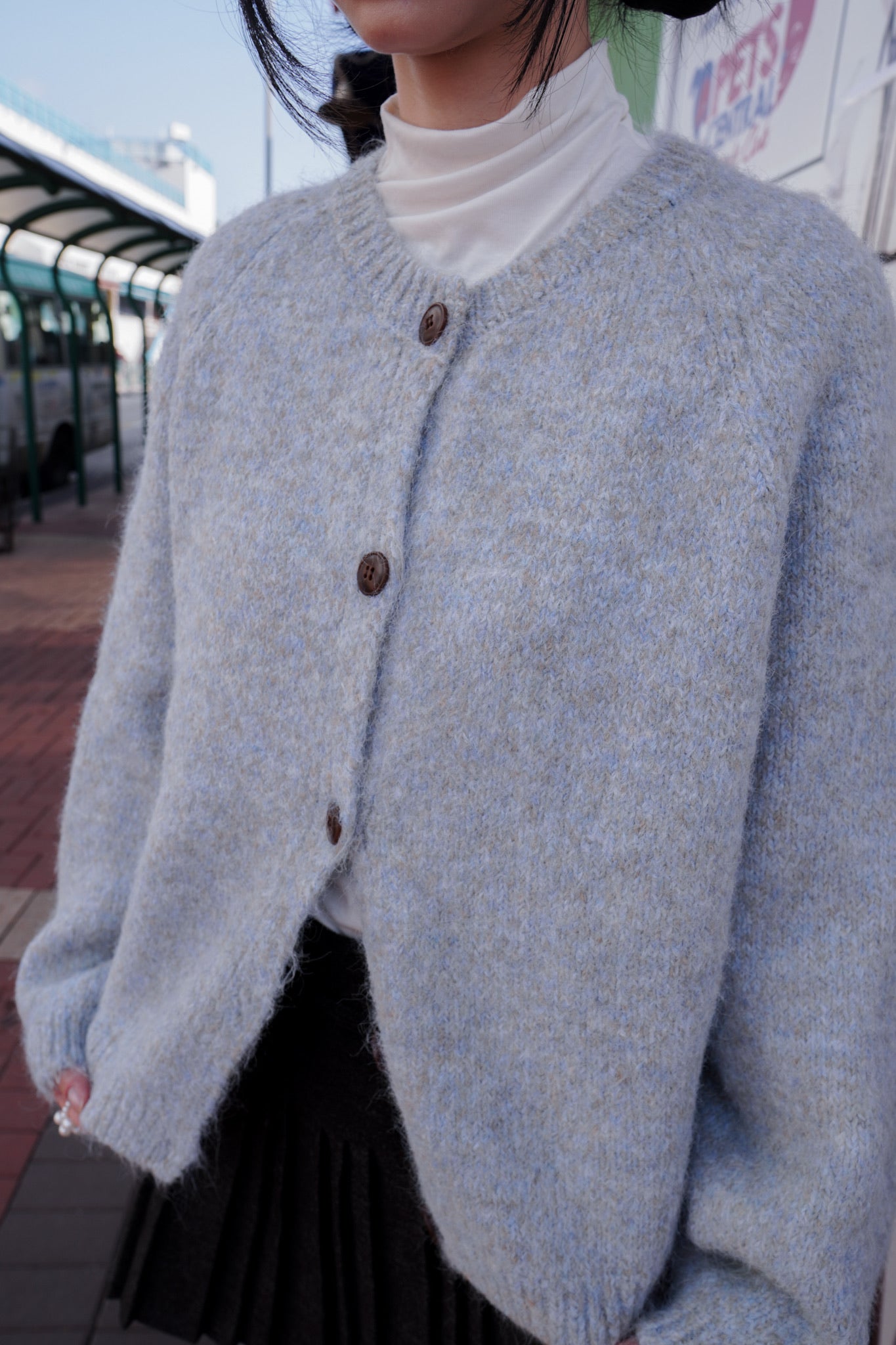 <現貨> 羊毛混紡針織冷外套｜兩色入