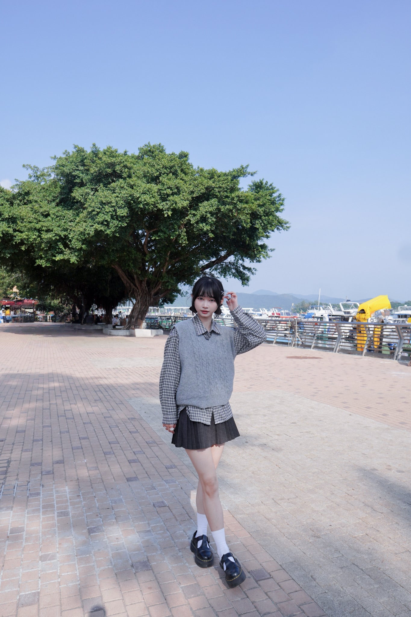 <現貨> v領麻花針織馬甲背心｜兩色入