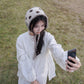 <現貨> 小眾提花ruffle邊高領打底上衣｜兩色入