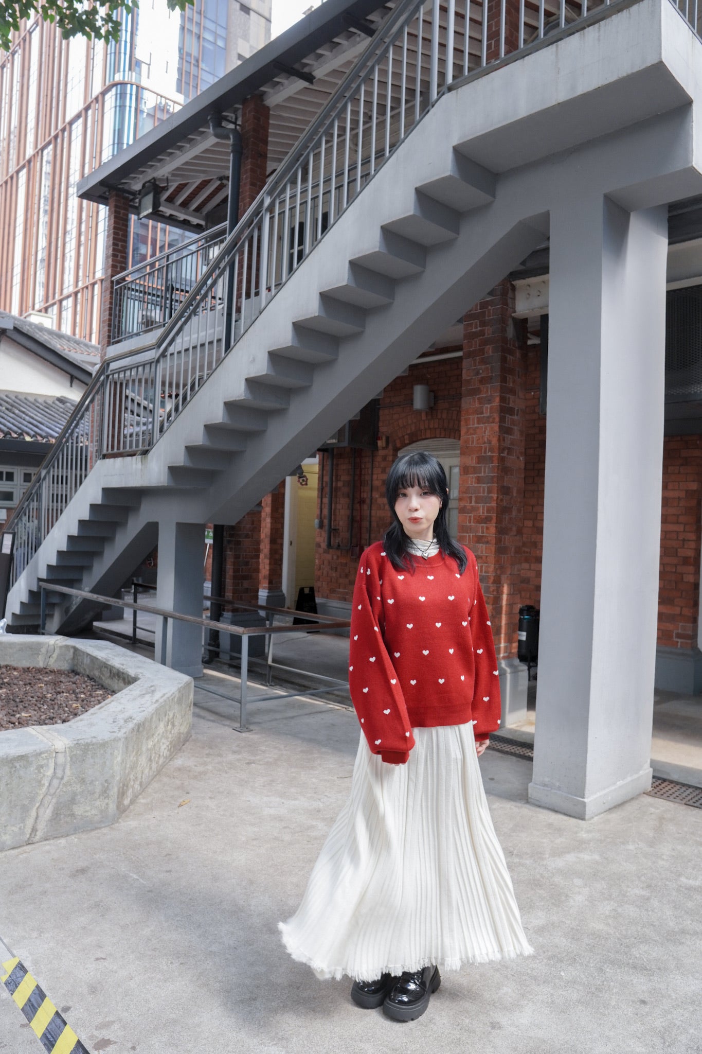 <預訂> 自家製 褶皺透明Ruffle邊立體花花高領內搭打底上衣｜兩色入