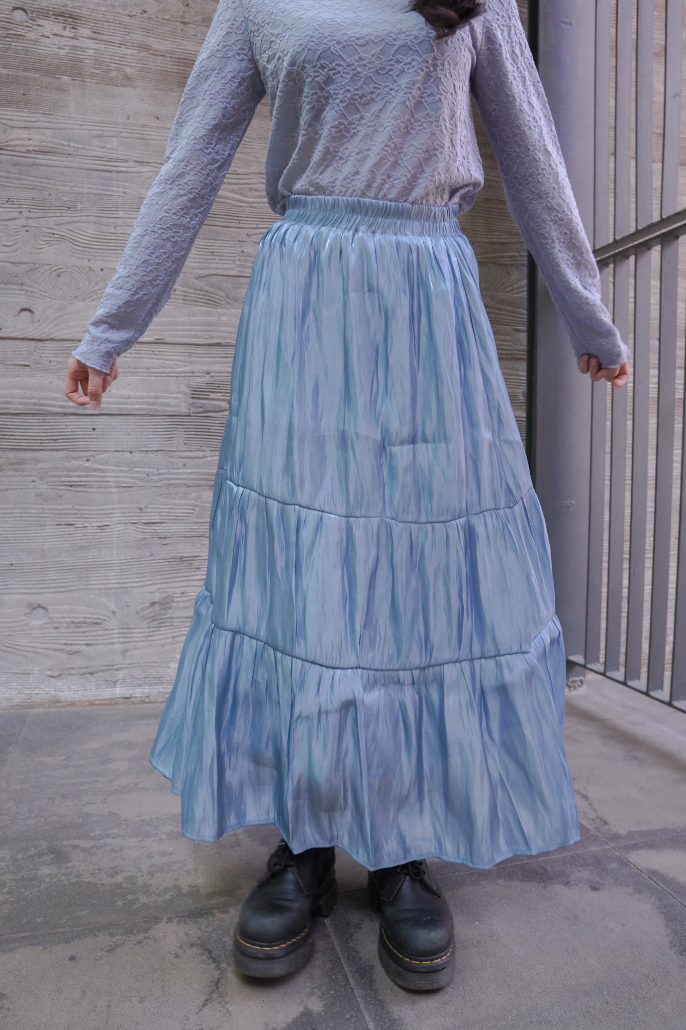 <現貨> 棉花糖BlingBling拼接半身長裙