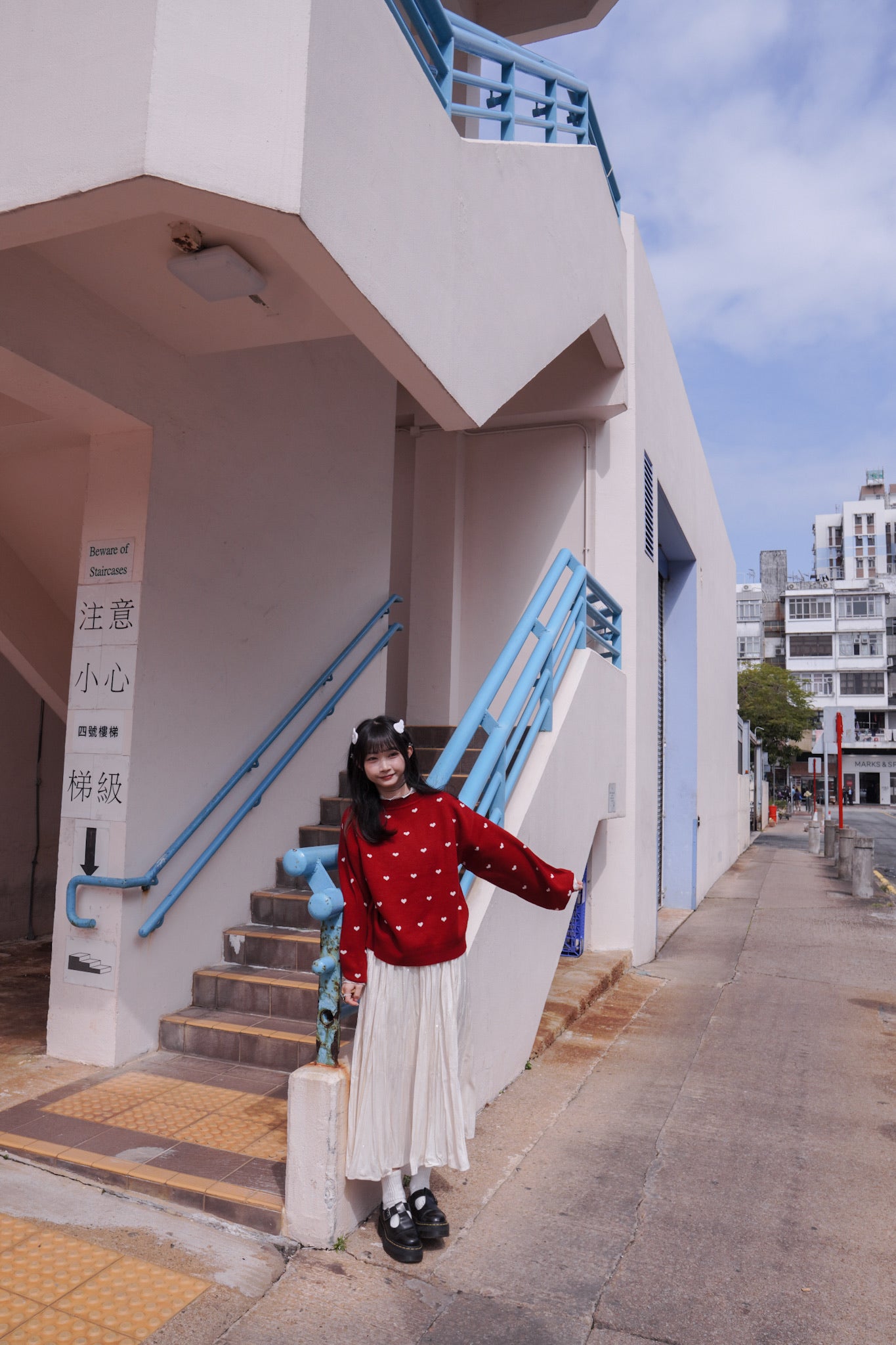 <現貨> 新年限定🧧🍊心型印花提花針織長袖上衣