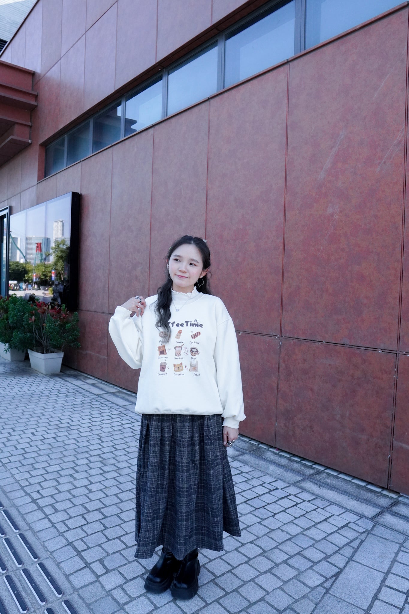 <現貨> 冬日感滿滿！韓系Coffee Shop長袖衛衣｜兩色入