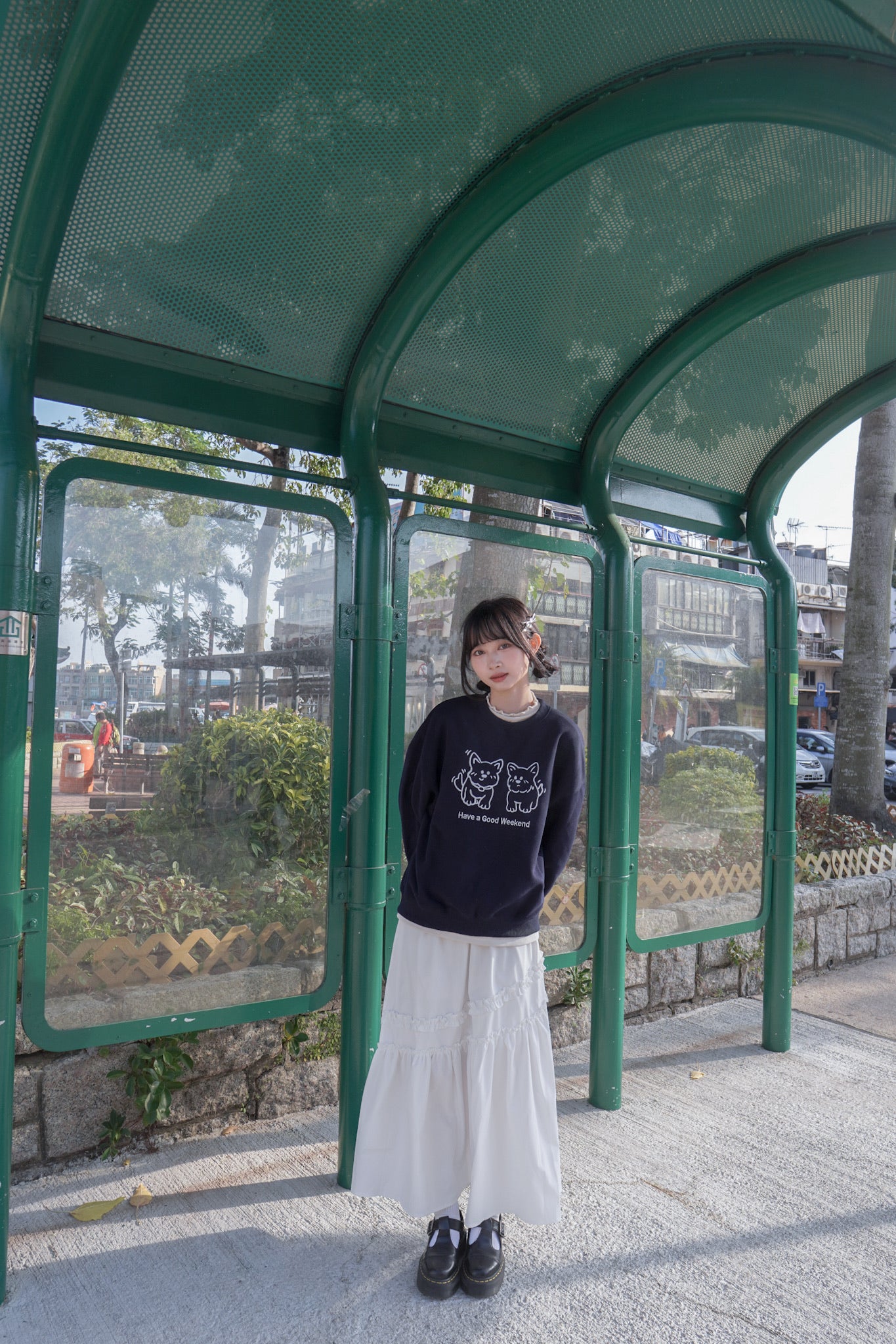 <現貨> 小狗刺繡LOGO長袖衛衣 | 兩色入