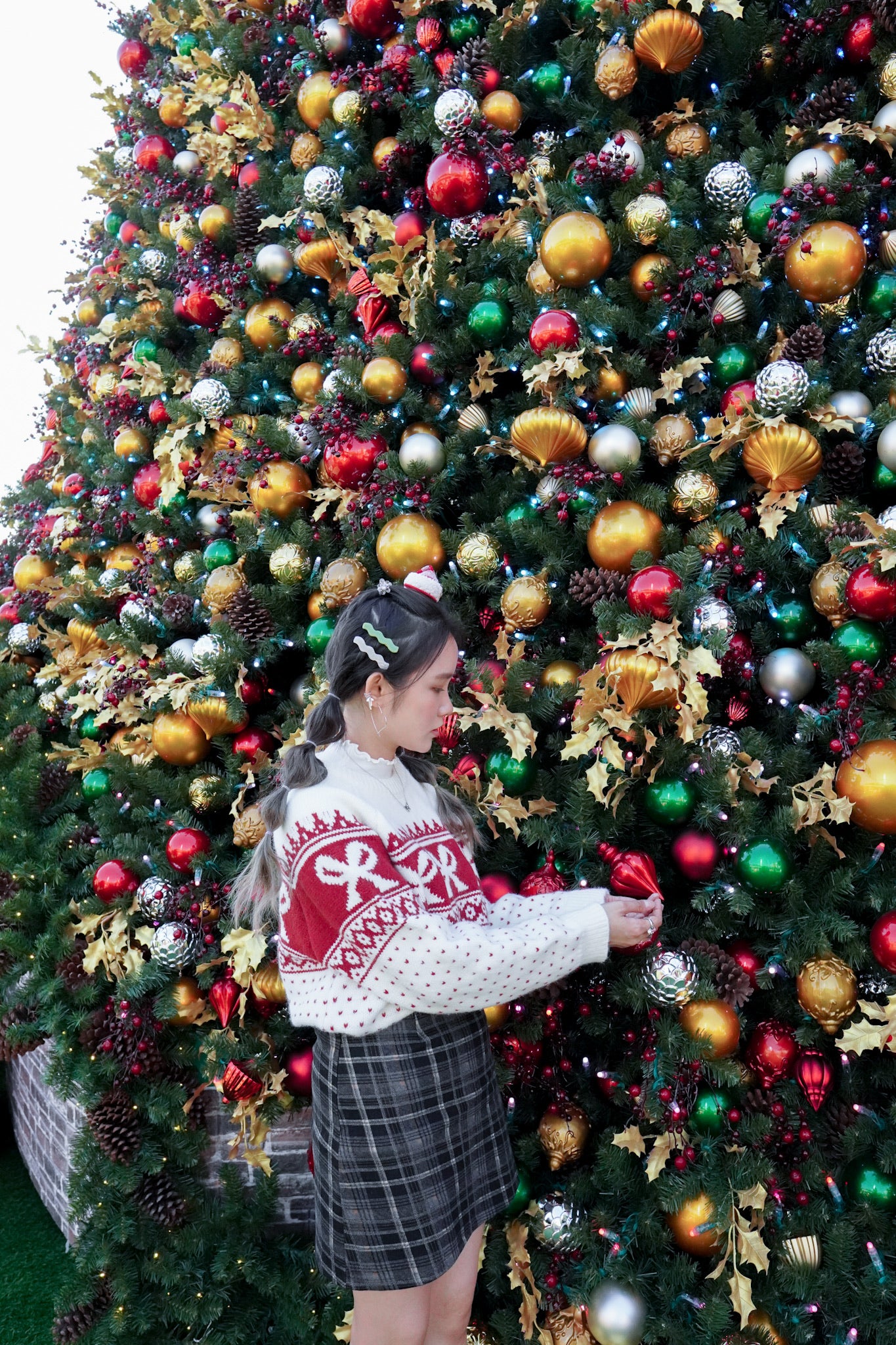 <現貨> 聖誕專屬🎄大蝴碟結長袖針織上衣