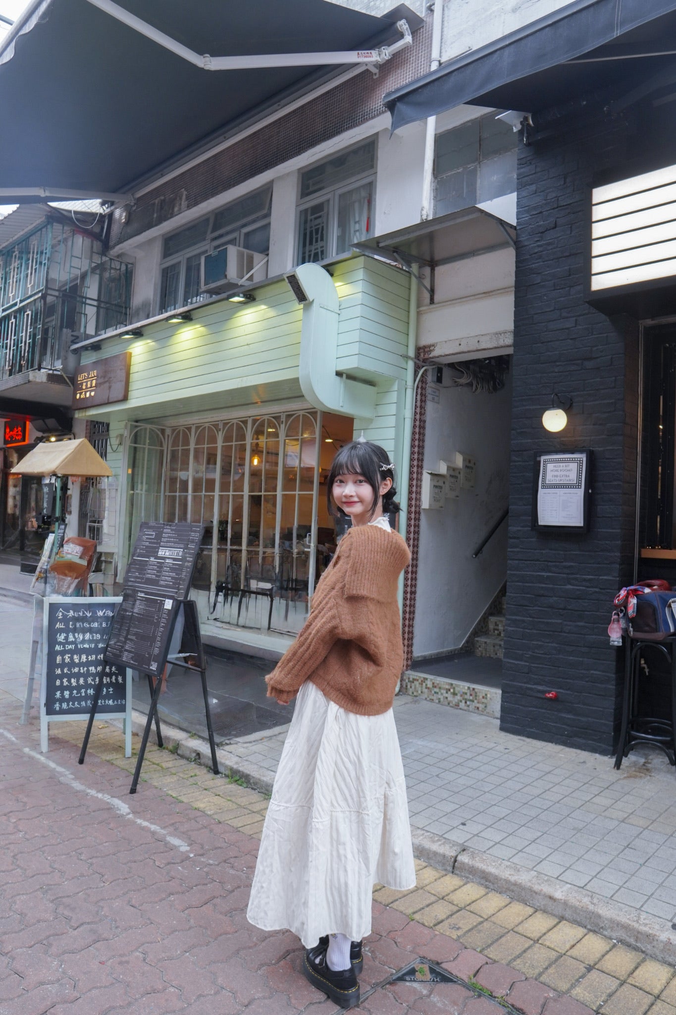 <現貨> 學院風大反領麻花開胸針織外套｜兩色入