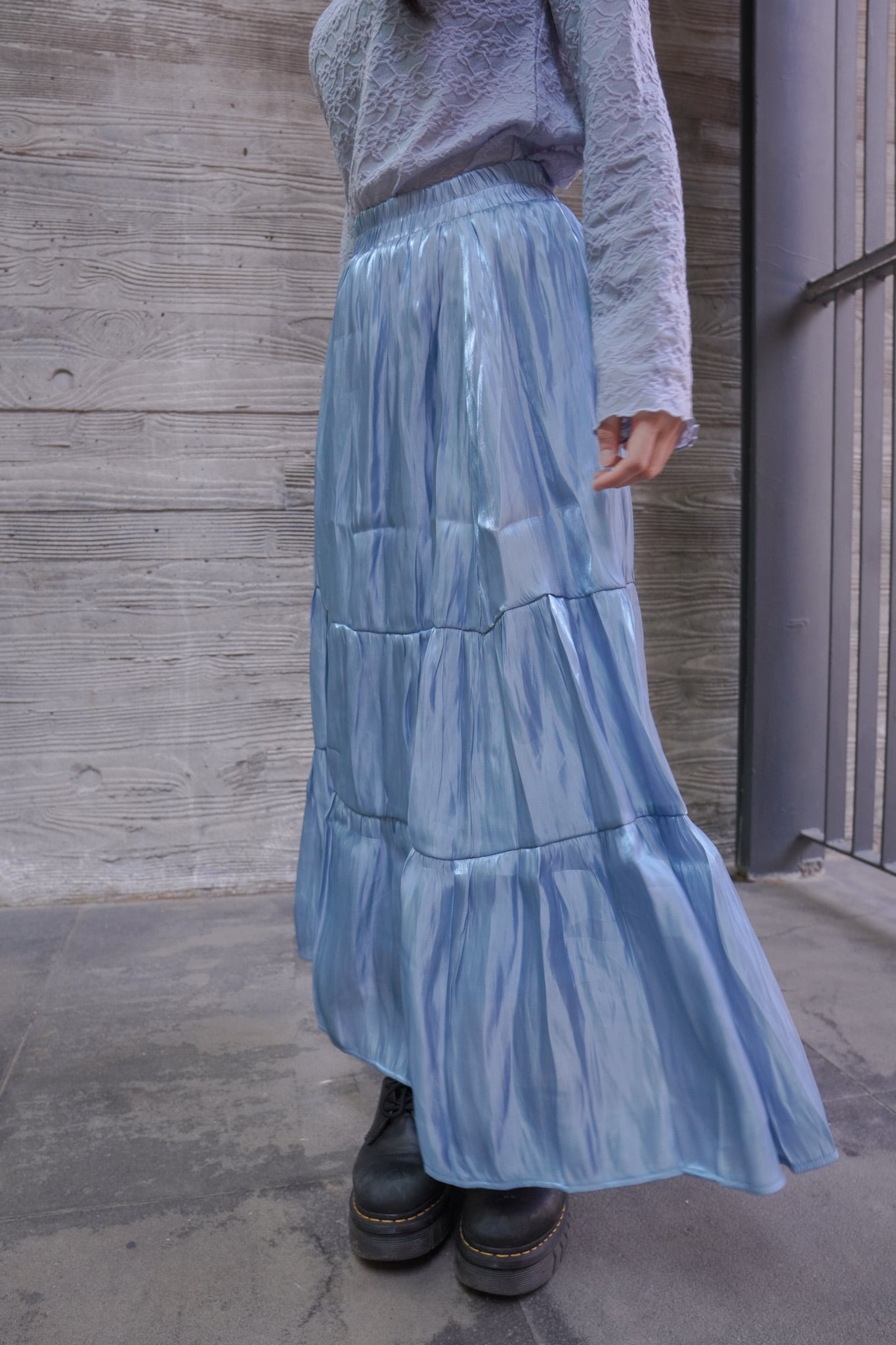 <現貨> 棉花糖BlingBling拼接半身長裙