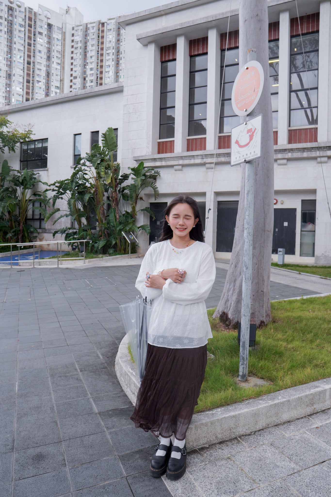 <現貨> 自家製 飄逸感大讚！復古兩層紗質皺褶秋冬A字長裙