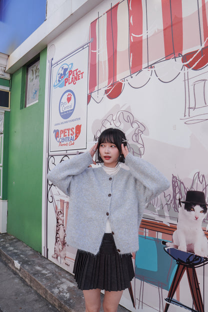 <現貨> 羊毛混紡針織冷外套｜兩色入