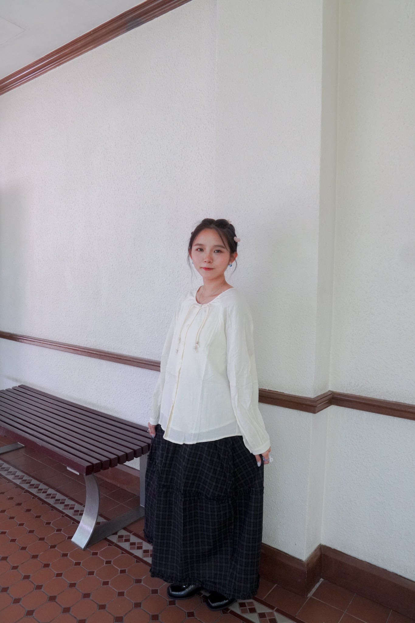 <預訂> 自家製 肌理紋鈕扣長袖裇衫