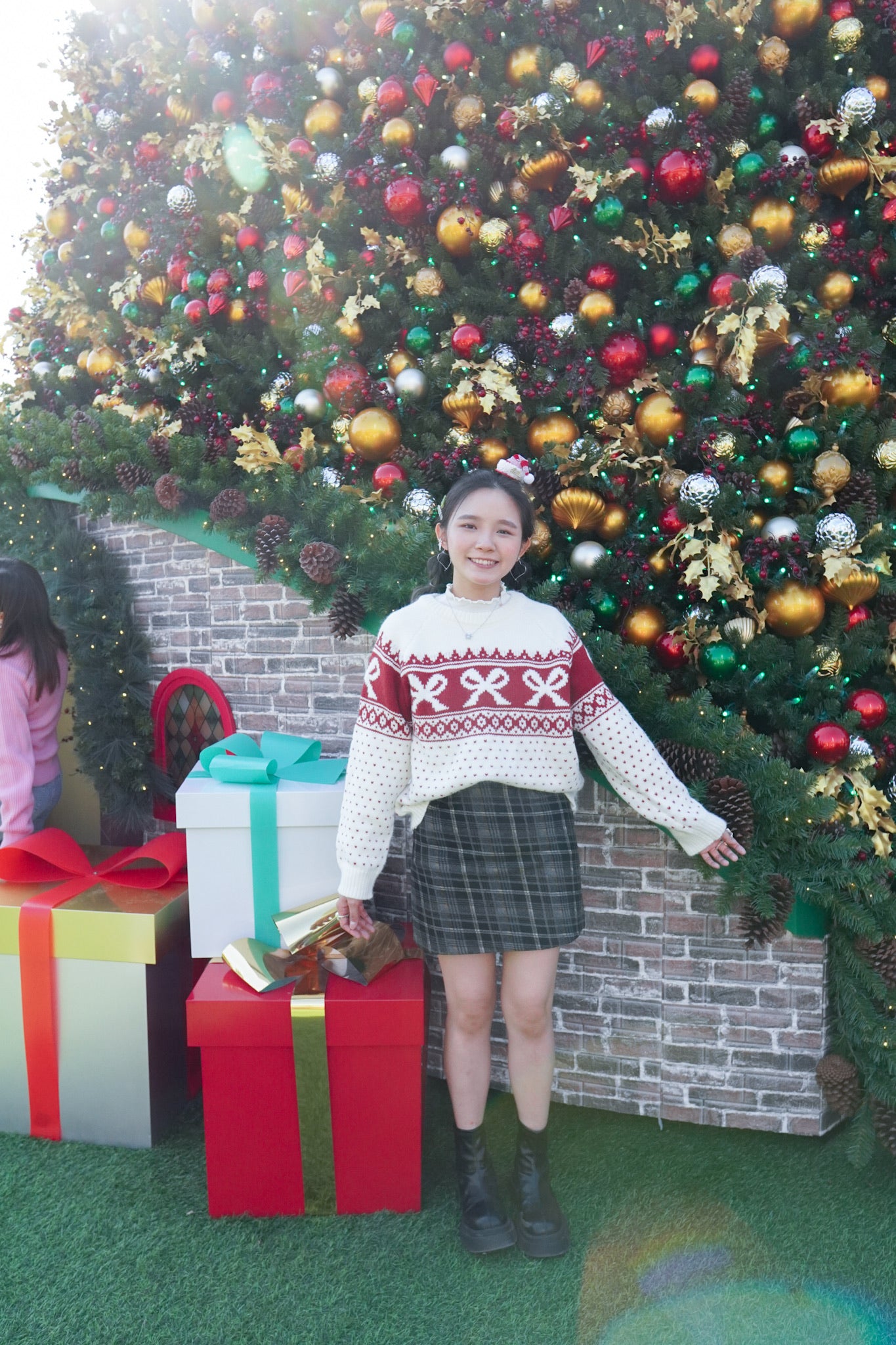 <現貨> 聖誕專屬🎄大蝴碟結長袖針織上衣