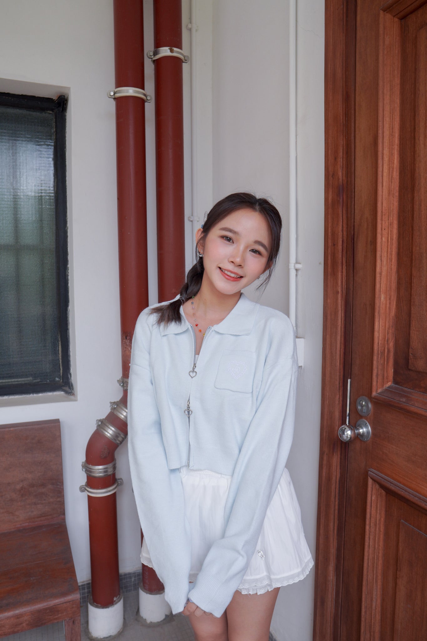 <現貨> 獨家款～ LOGO蕾絲邊短裙褲 ｜兩色入