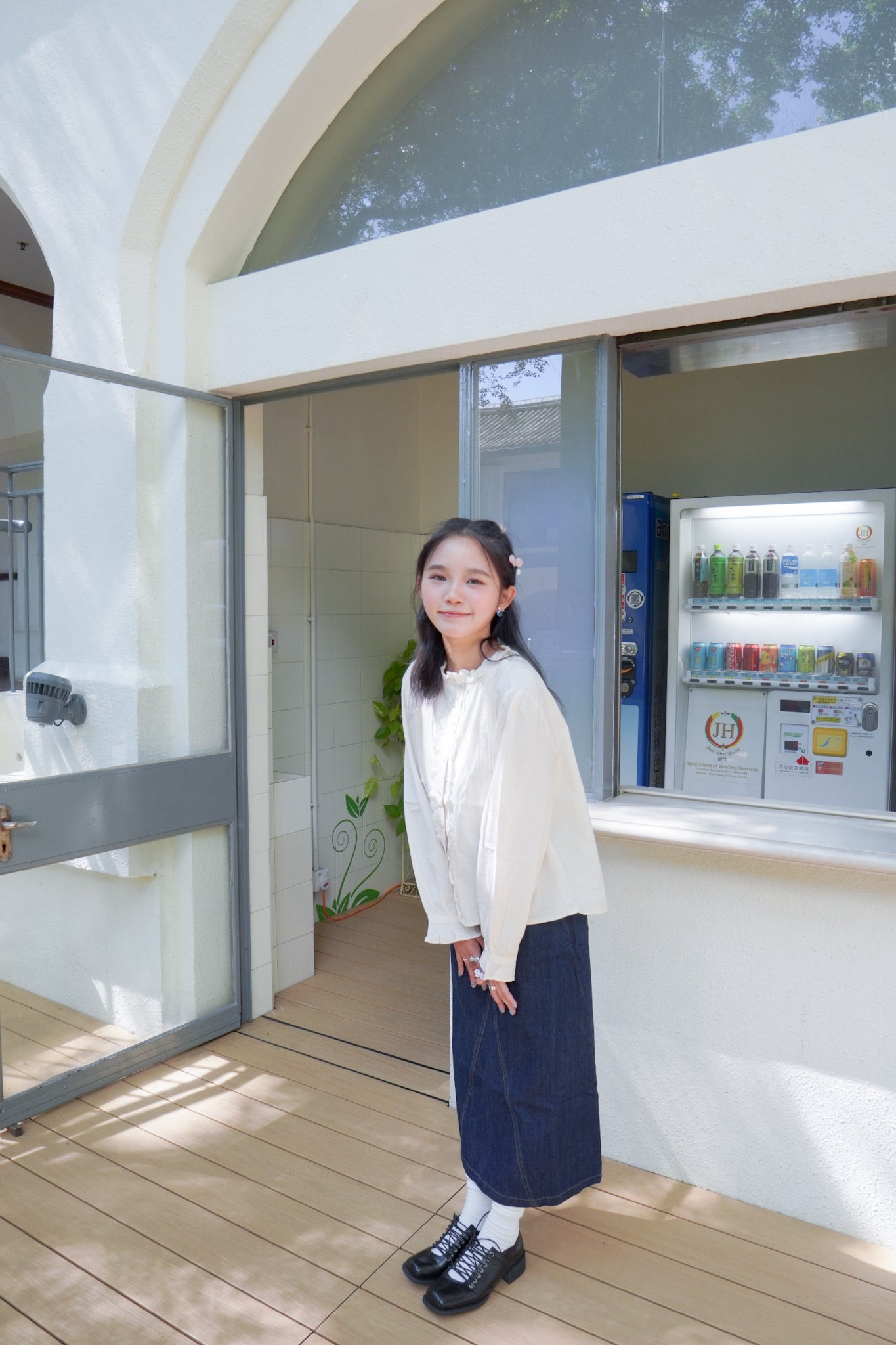 <現貨> 自家製 復古牛仔A字半身長裙