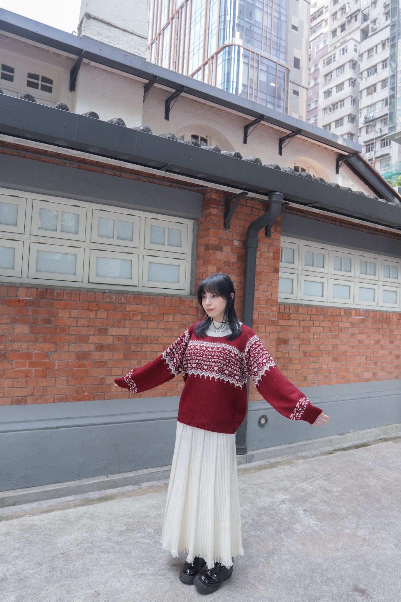 <預訂> 自家製 流蘇針織半身長裙｜兩色入