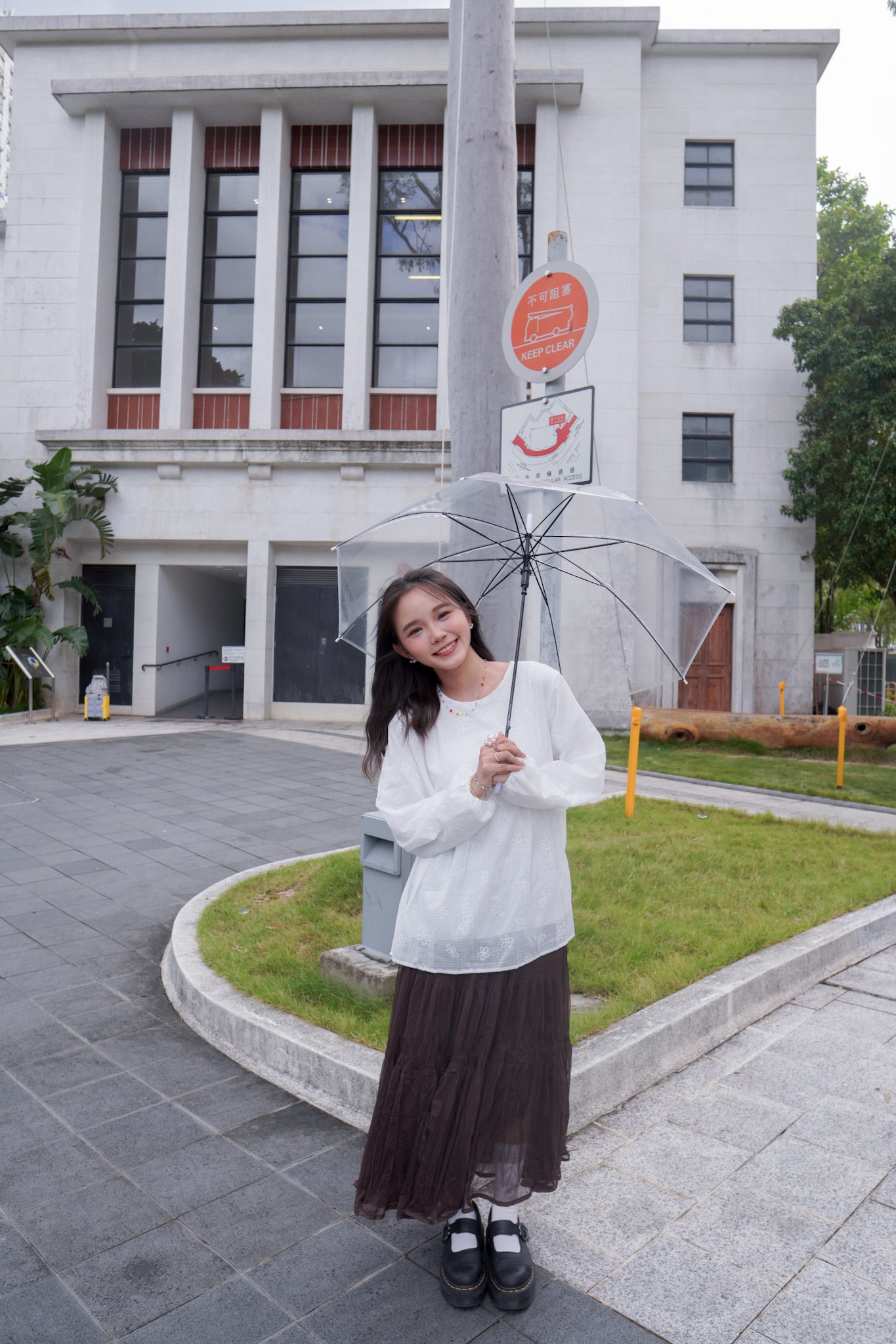 <現貨> 自家製 飄逸感大讚！復古兩層紗質皺褶秋冬A字長裙