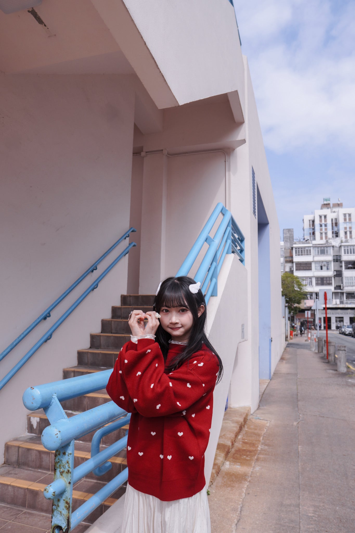 <預訂> 自家製 褶皺透明Ruffle邊立體花花高領內搭打底上衣｜兩色入