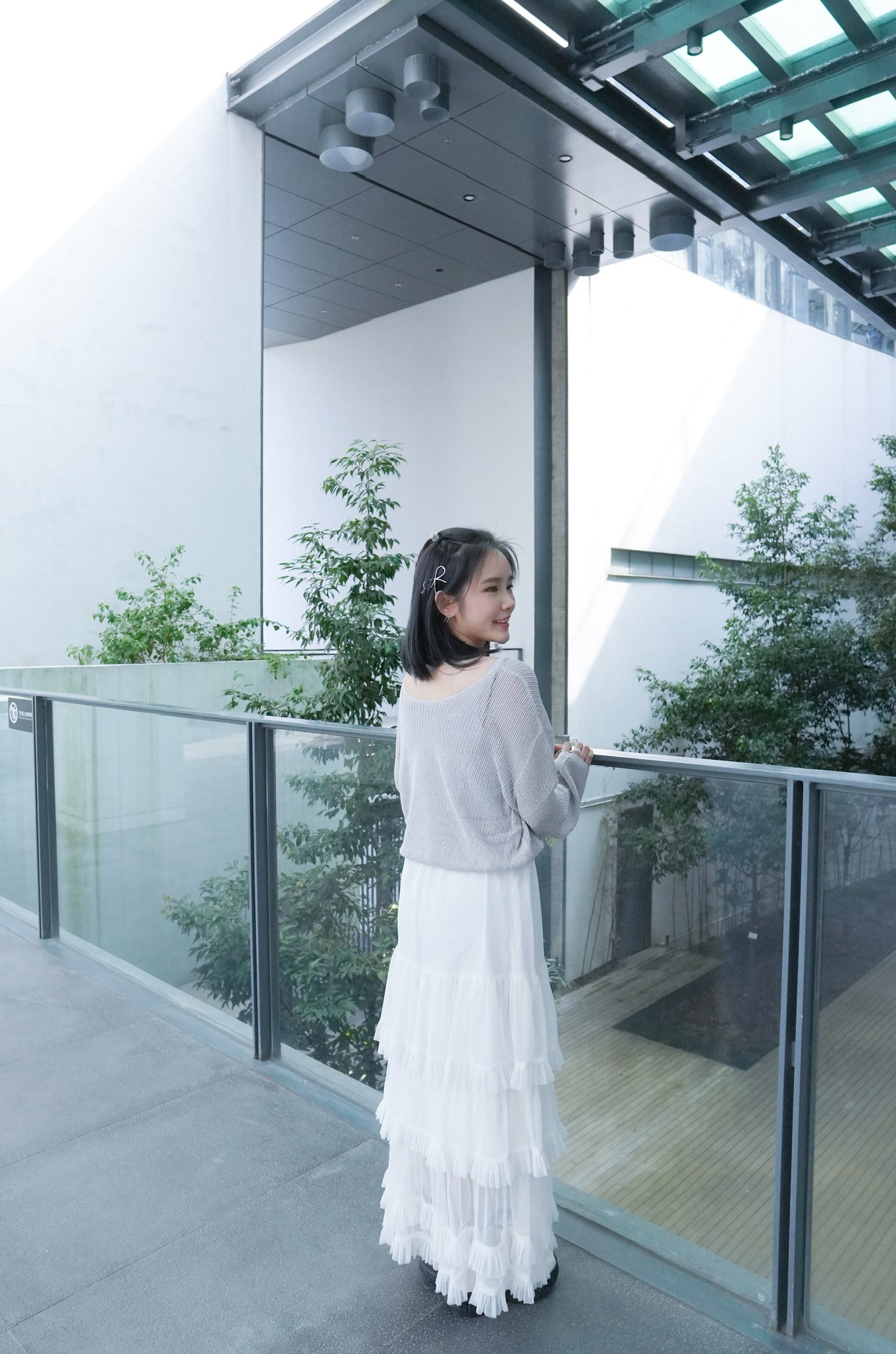 <預訂> 自家製  蕾絲蛋糕ruffle疊層長裙｜兩色入